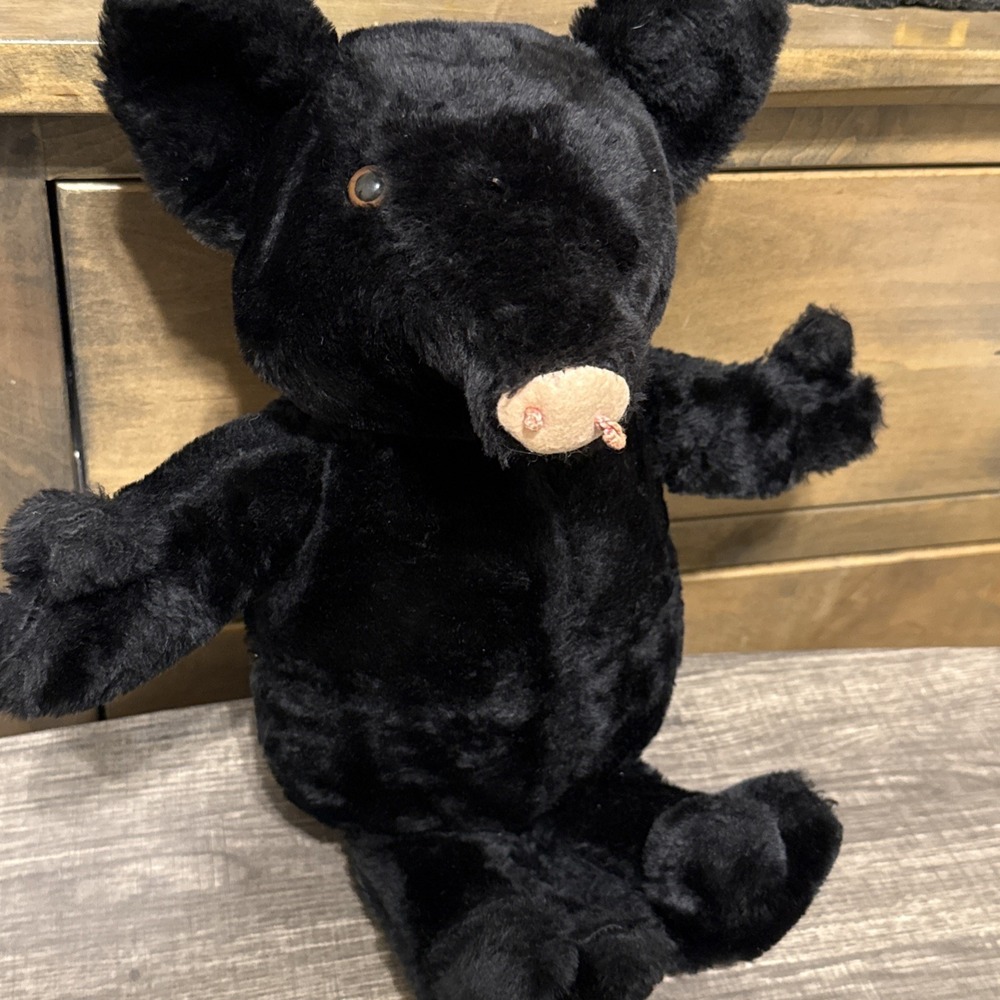 Vintage Eden Toys Black Pig Plush 17" Pig-Wig Beatrix Potter 1980s - Picture 2 of 10